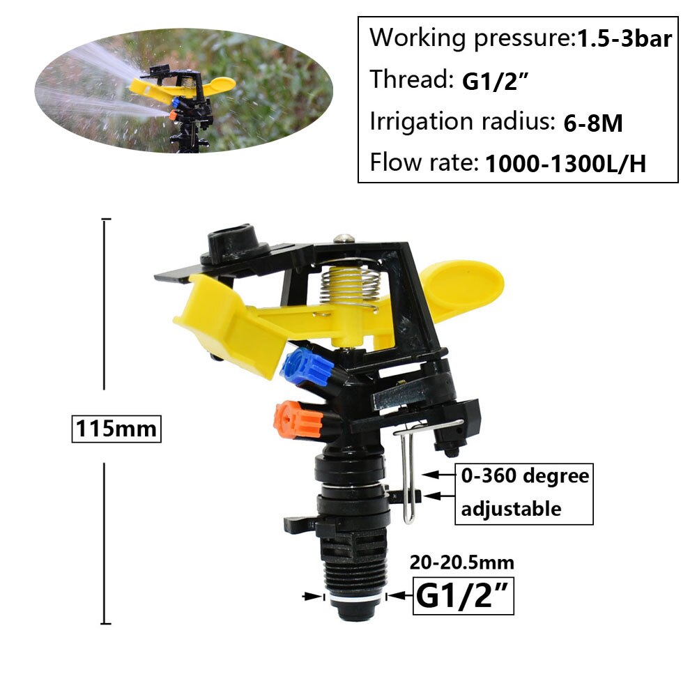 Sprinklers 360 Adjustable Rotating Spray Nozzle | Garden Sprinklers