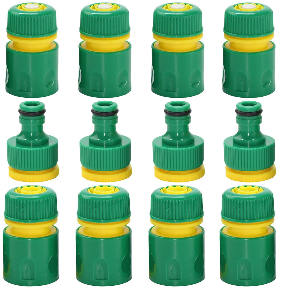 3pcs Green 1/2inch Garden Hose Coupling Adapters Water Tap Quick