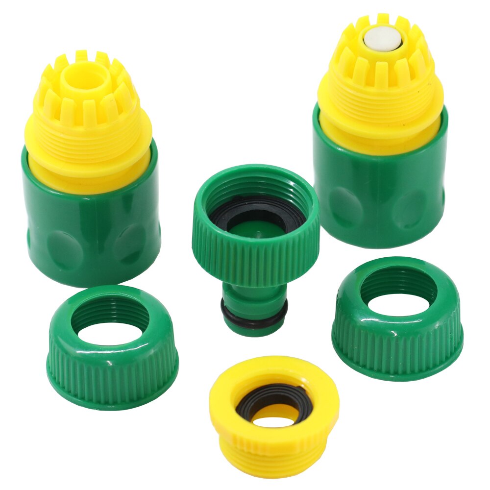 3pcs Green 1/2inch Garden Hose Coupling Adapters Water Tap Quick