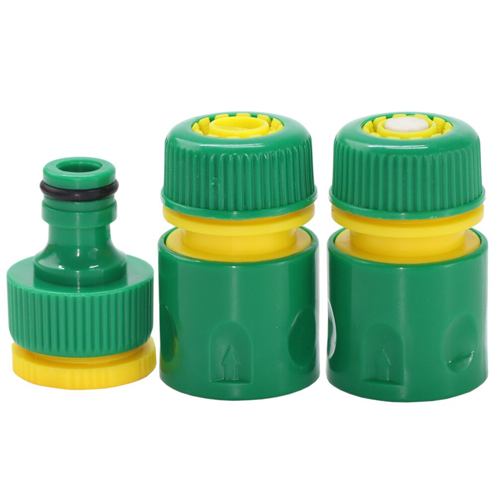 3pcs Green 1/2inch Garden Hose Coupling Adapters Water Tap Quick