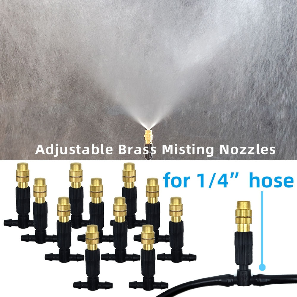 Outdoor Garden Misting Cooling System | Mist Irrigation System