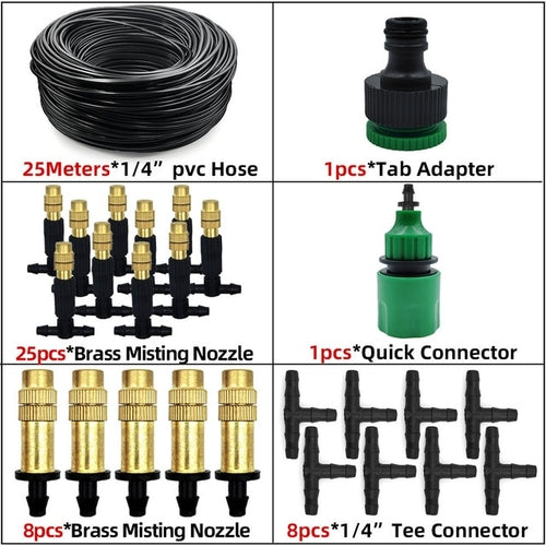 Outdoor Garden Misting Cooling System | Mist Irrigation System