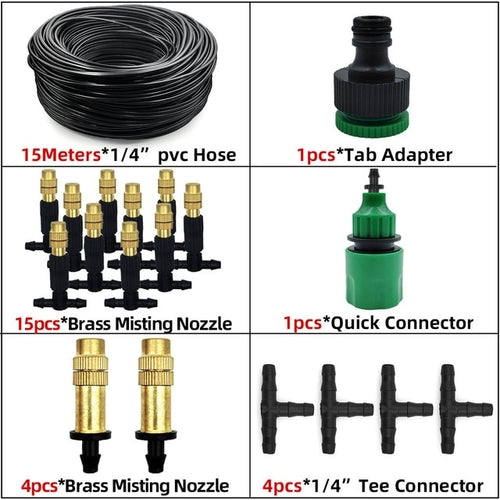 Outdoor Garden Misting Cooling System | Mist Irrigation System