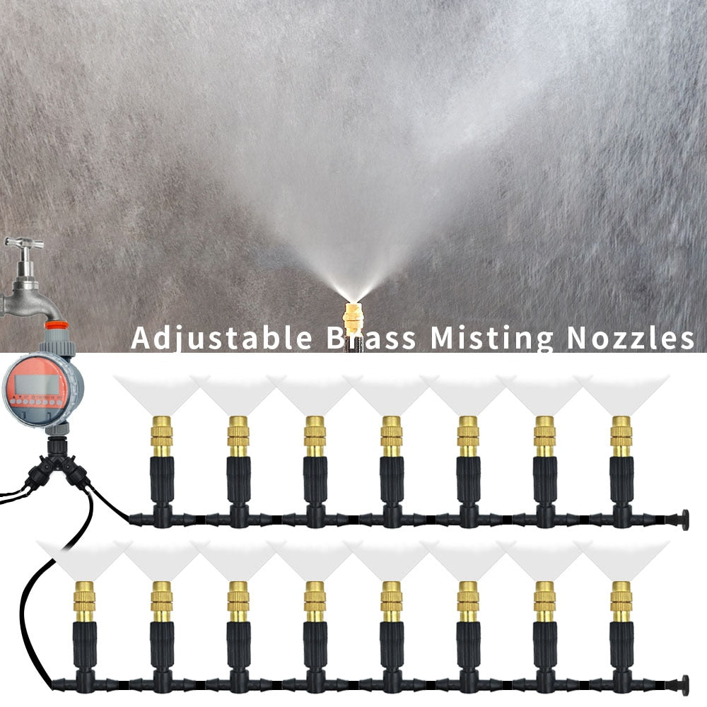 Outdoor Garden Misting Cooling System | Mist Irrigation System