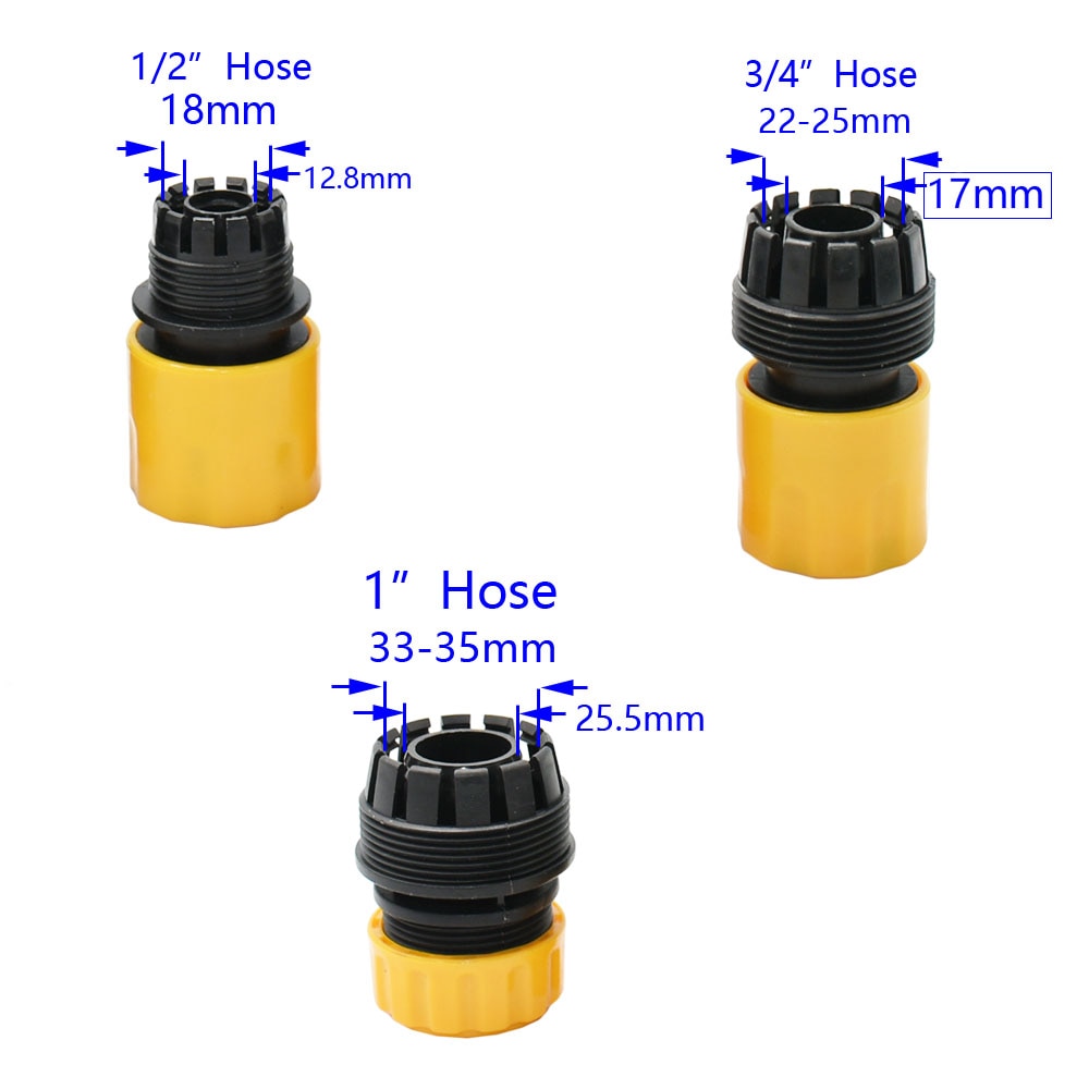 Garden Hose Quick Connector 1/2 3/4 1 Inch Pipe Coupler Stop Water