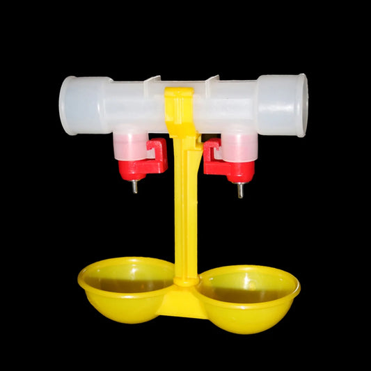 Chicken Drinking Fountain Double Hanging Cup Ball Nipple Drinkers