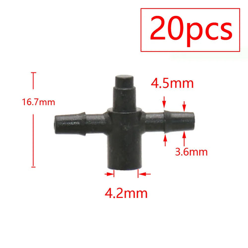 2L 4L 8L Dripper Irrigation 2/4-way Arrow Dropper Connector Cross