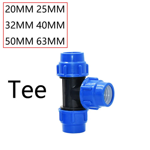 20/25/32/40/50/63mm PVC PE Tube Tap Water Splitter Plastic Quick Valve