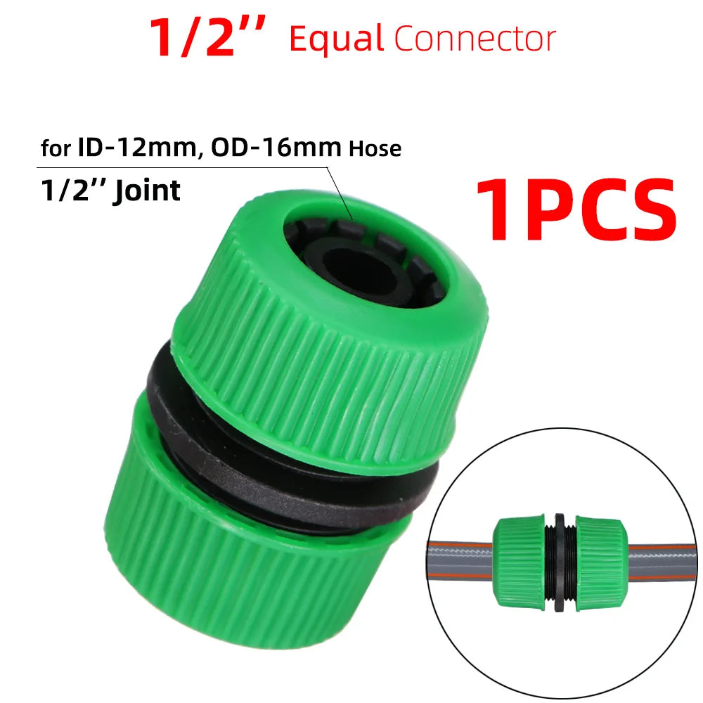 1/2" 3/4'' 1" Garden Car Hose Quick Connectors Repair Damaged Leaky