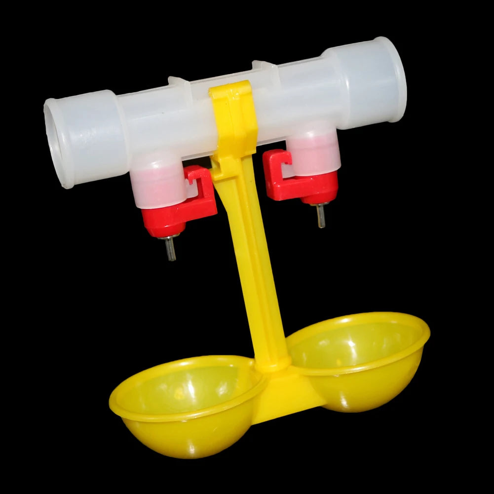 Chicken Drinking Fountain Double Hanging Cup Ball Nipple Drinkers