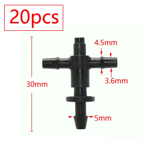 2L 4L 8L Dripper Irrigation 2/4-way Arrow Dropper Connector Cross