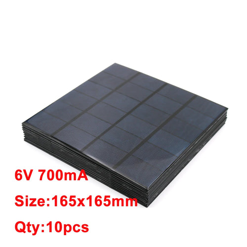 10PCS X DC Solar Panel 6V 100mA 167mA 183mA 333mA 500mA 583mA 750mA