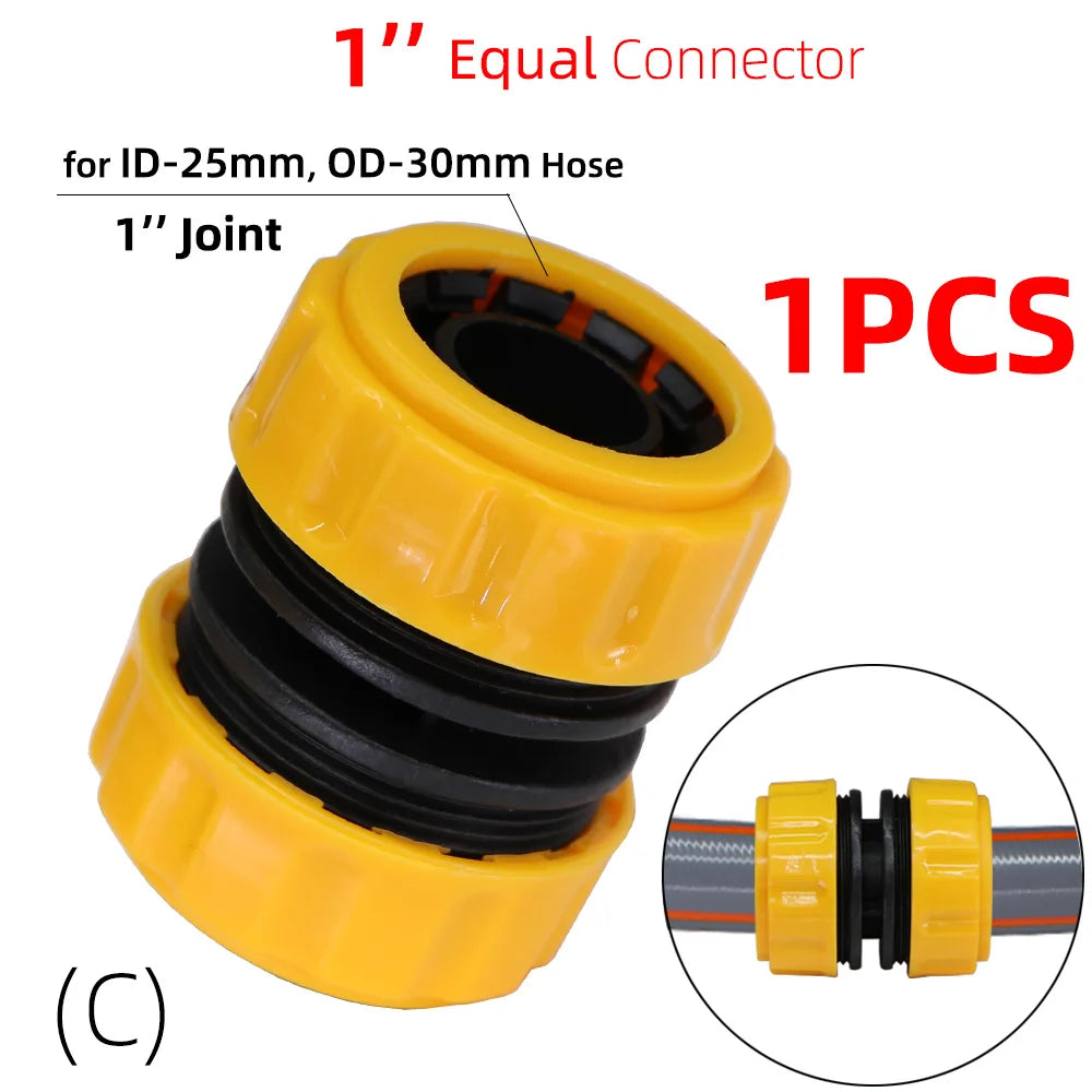 1/2" 3/4'' 1" Garden Car Hose Quick Connectors Repair Damaged Leaky