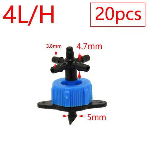 2L 4L 8L Dripper Irrigation 2/4-way Arrow Dropper Connector Cross