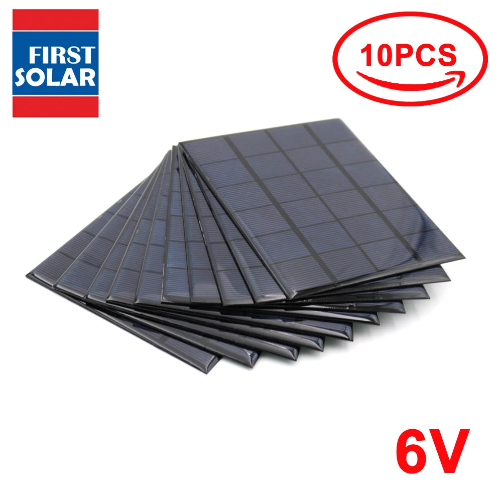 10PCS X DC Solar Panel 6V 100mA 167mA 183mA 333mA 500mA 583mA 750mA