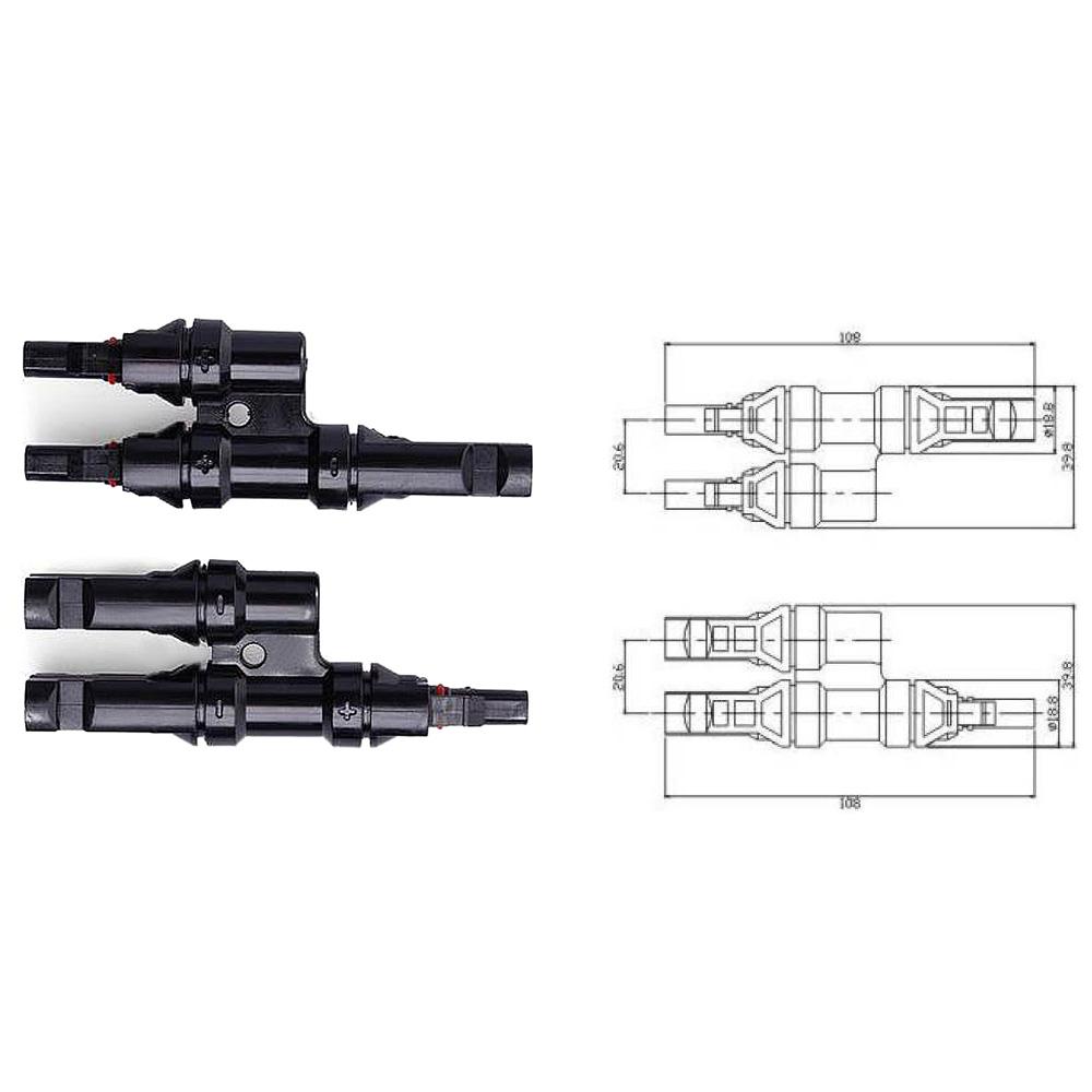 ACOPWER 1 Pair Solar Panel PV T/Y Connectors