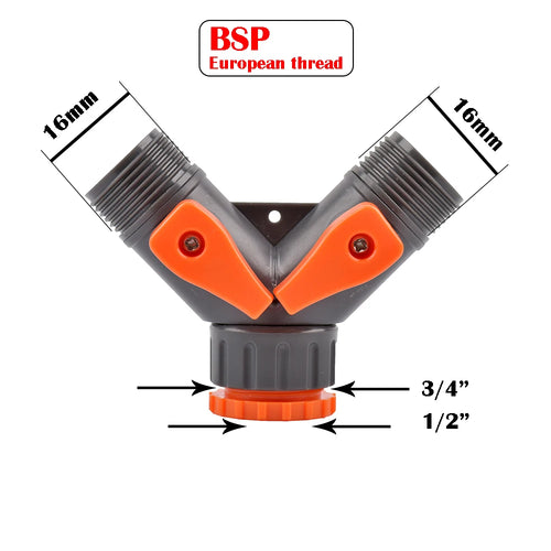 Garden Hose Quick Connector 1/2 3/4 1 Inch Pipe Coupler Stop Water