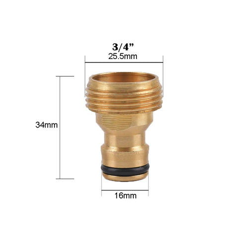 1/2 3/4"  Thread Quick Connector Brass Garden Watering Adapter Drip