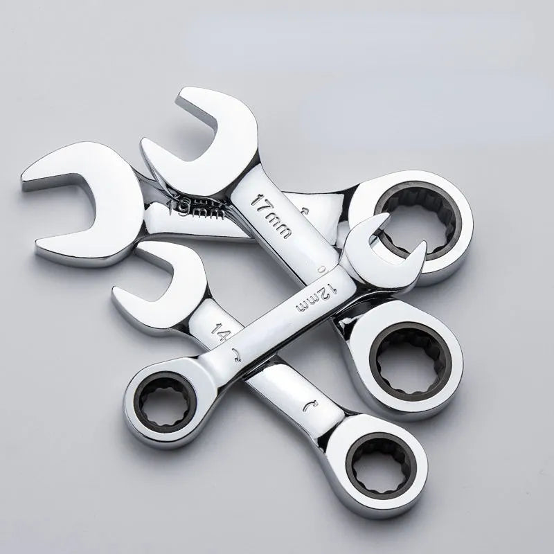 1pcs 6mm-19mm Reversible Combination Stubby Single Wrench Stubby