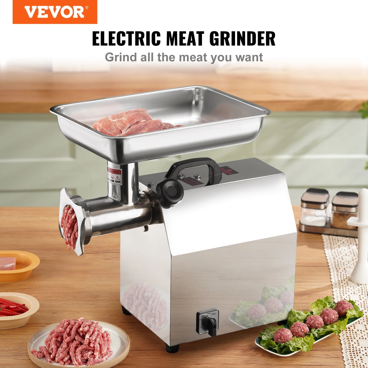 VEVOR Electric Meat Grinder Food Processors Sausage Maker Filler