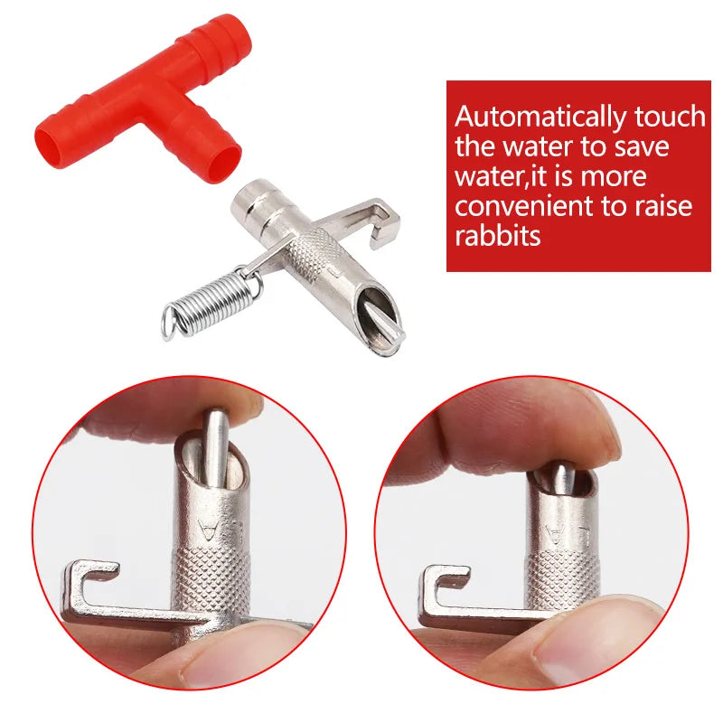 Automatic Rabbit Nipples Drinker, Animal Water Feeding Tools, Rabbit