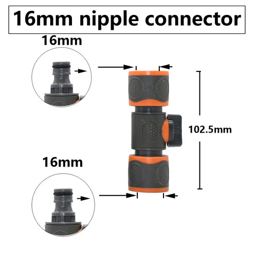 Garden Hose Quick Connector 1/2 3/4 1 Inch Pipe Coupler Stop Water