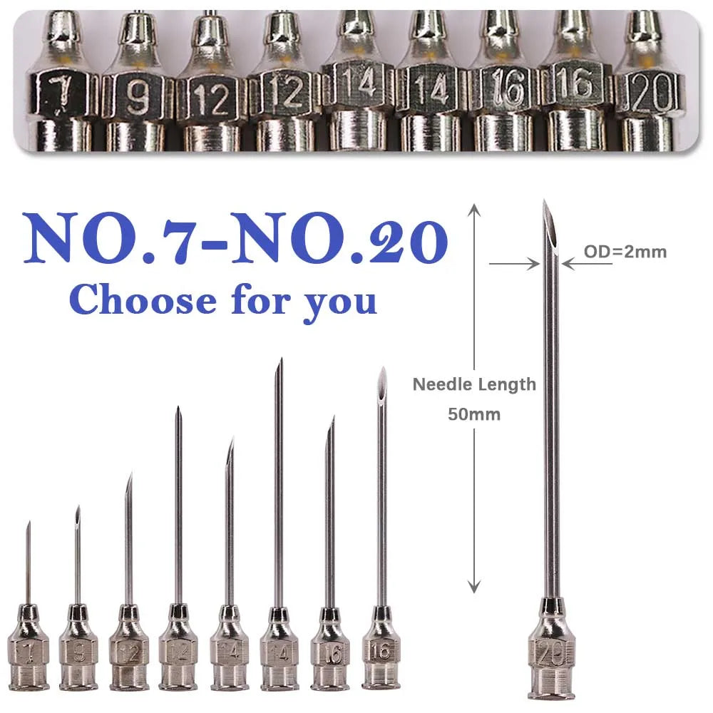 10/20/30/50ml Veterinary Tool Pinhead Syringe Adjustable Dose 304