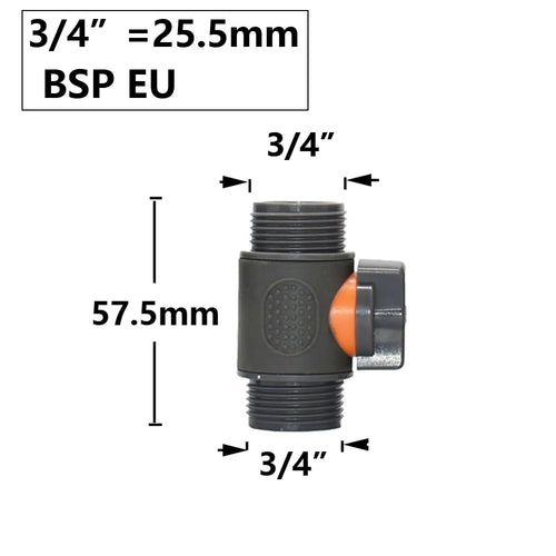 Garden Hose Quick Connector 1/2 3/4 1 Inch Pipe Coupler Stop Water