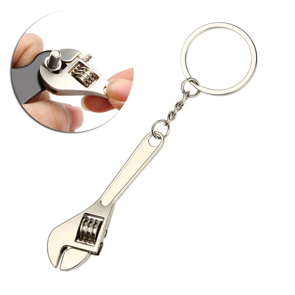 Mini Wrench Keychain Portable Car Metal Adjustable Universal Spanner