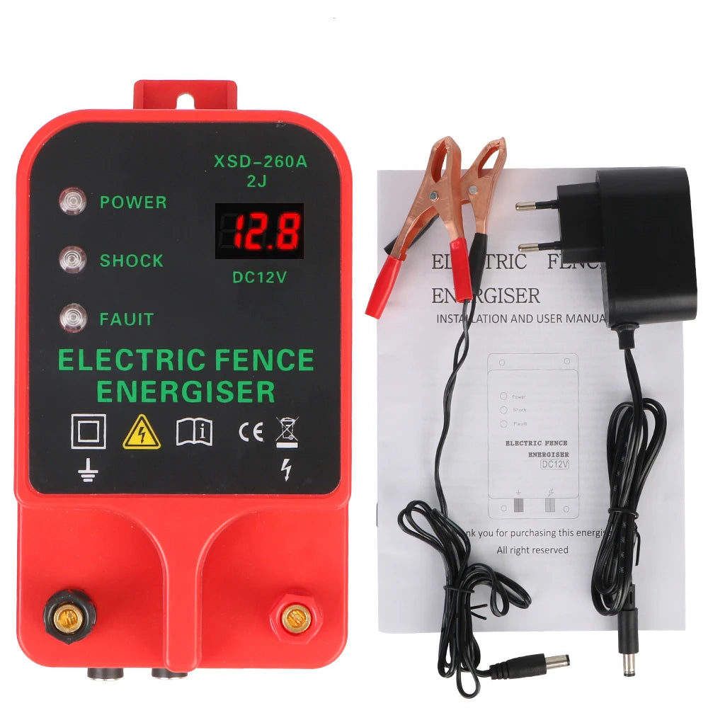 10KM Electric Fence Livestock Tool High Voltage Pulse Controller