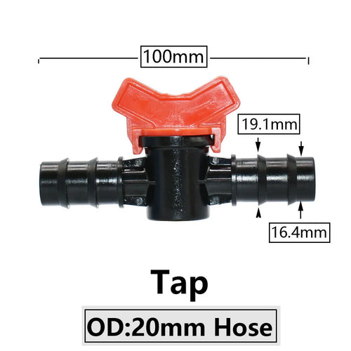 4/8/10/12/16/20/25mm Hose Barbed Mini Valve Garden Tap Barb Connectors