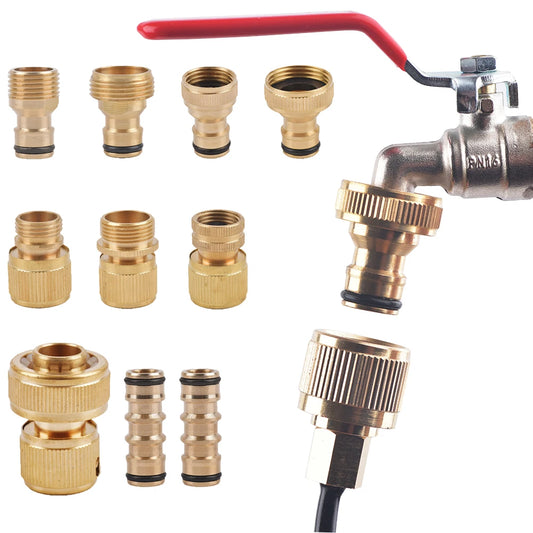 1/2 3/4"  Thread Quick Connector Brass Garden Watering Adapter Drip