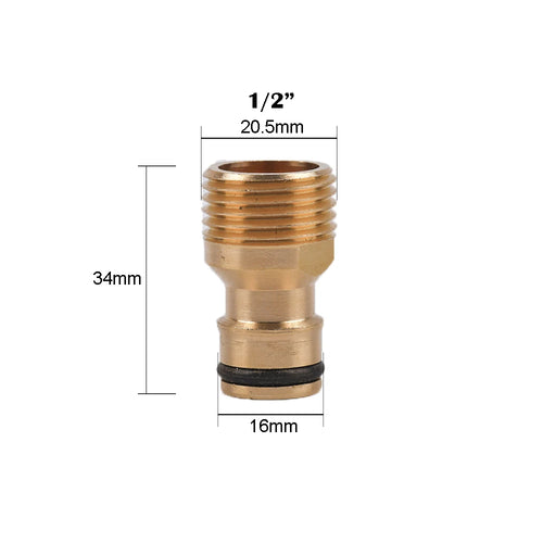 1/2 3/4"  Thread Quick Connector Brass Garden Watering Adapter Drip