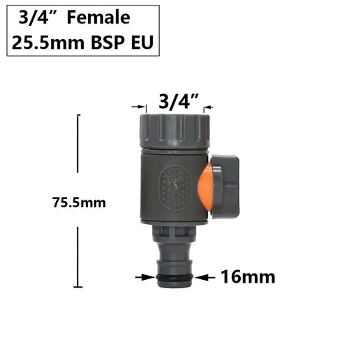 Garden Hose Quick Connector 1/2 3/4 1 Inch Pipe Coupler Stop Water