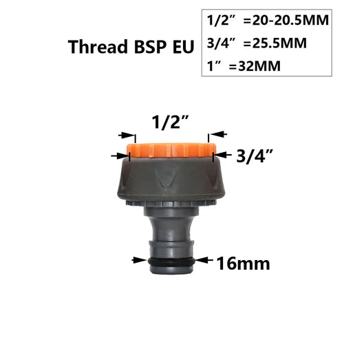 Garden Hose Quick Connector 1/2 3/4 1 Inch Pipe Coupler Stop Water