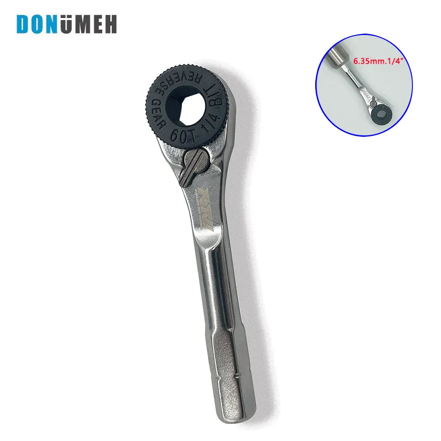 1/4”Ratchet Wrench 1/4” 6.35mm Handle Quick Socket Ratchet Wrench