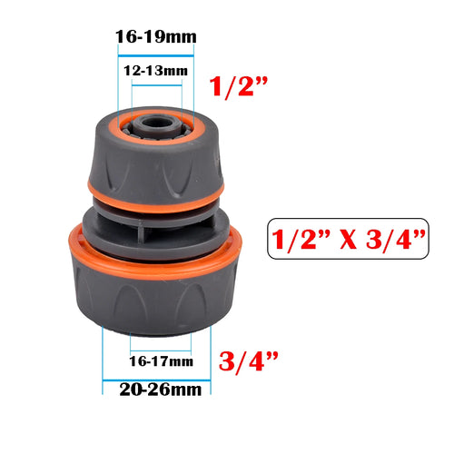 Garden Hose Quick Connector 1/2 3/4 1 Inch Pipe Coupler Stop Water