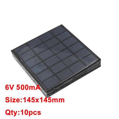 10PCS X DC Solar Panel 6V 100mA 167mA 183mA 333mA 500mA 583mA 750mA