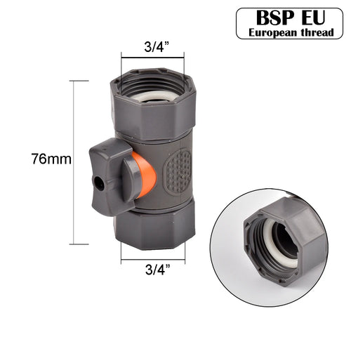 Garden Hose Quick Connector 1/2 3/4 1 Inch Pipe Coupler Stop Water