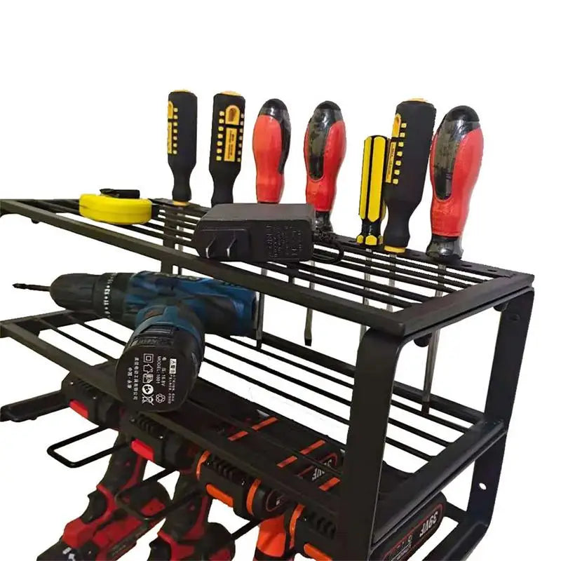 Power Tool Rack Electric Drill Holder Wall Mount Organizer Wrench Tool