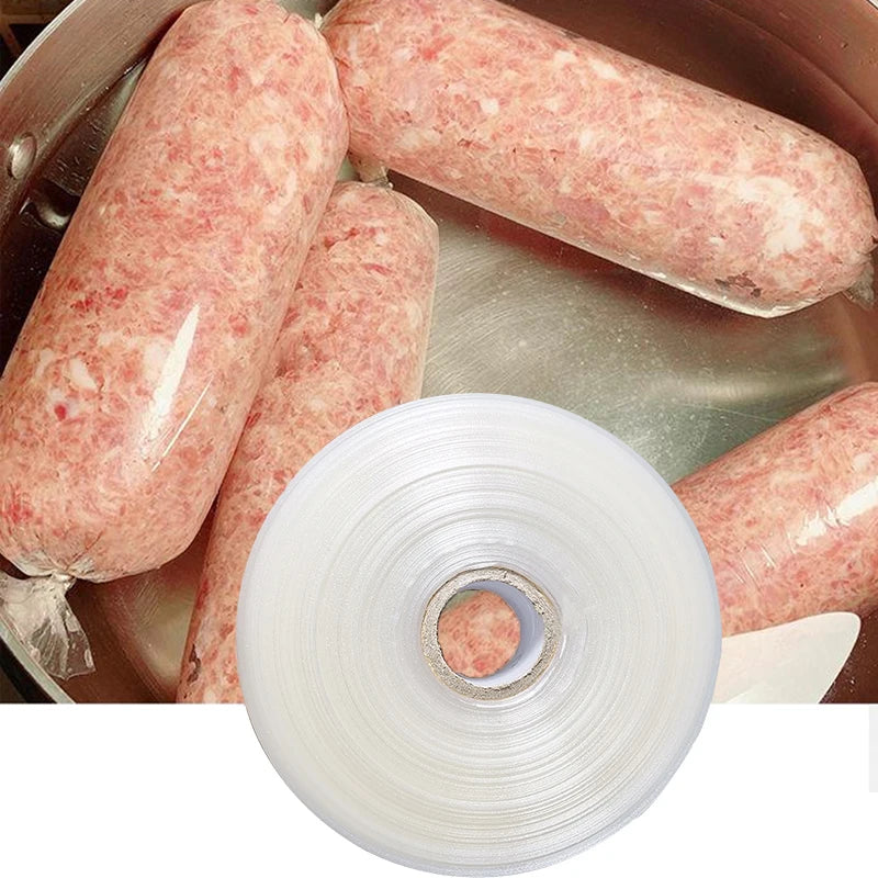 1PC  Food Grade Casings for Sausage Salami Length:50cm Wide50mm Shell