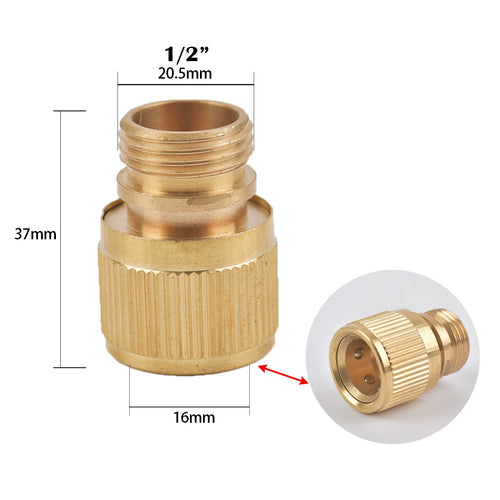 1/2 3/4"  Thread Quick Connector Brass Garden Watering Adapter Drip