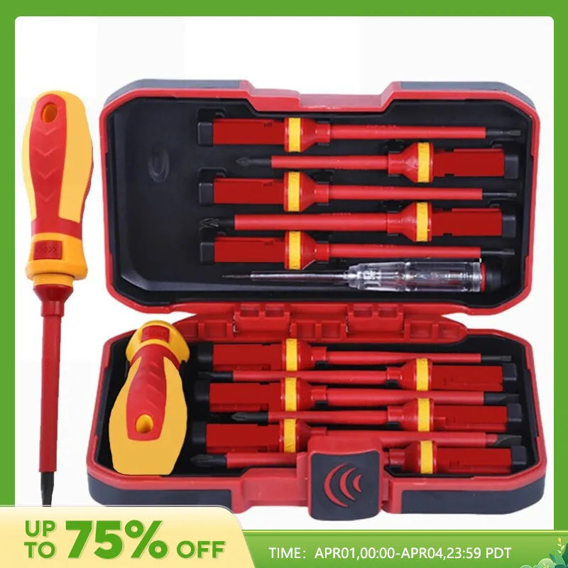 13PCS Insulated Screwdriver Household Circuit Tool Insulated Isolated