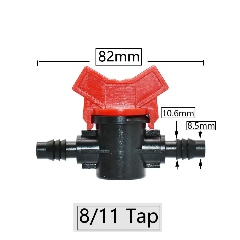 4/8/10/12/16/20/25mm Hose Barbed Mini Valve Garden Tap Barb Connectors