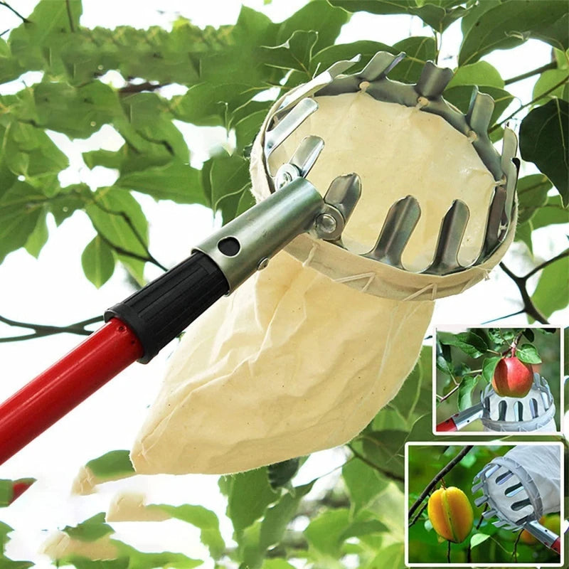 Metal Fruit Picker Orchard Gardening Apple Peach High Tree Picking