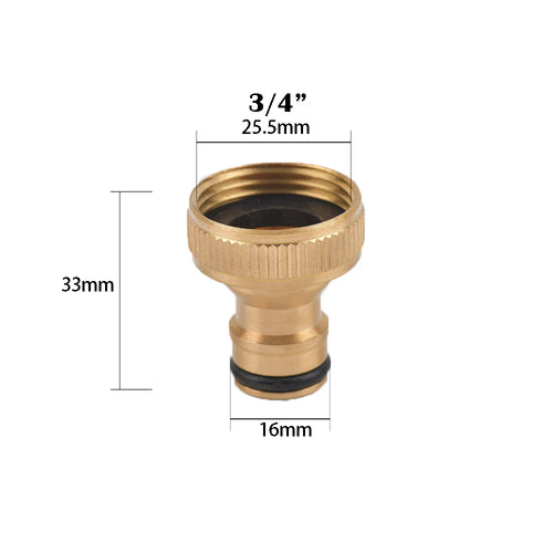 1/2 3/4"  Thread Quick Connector Brass Garden Watering Adapter Drip