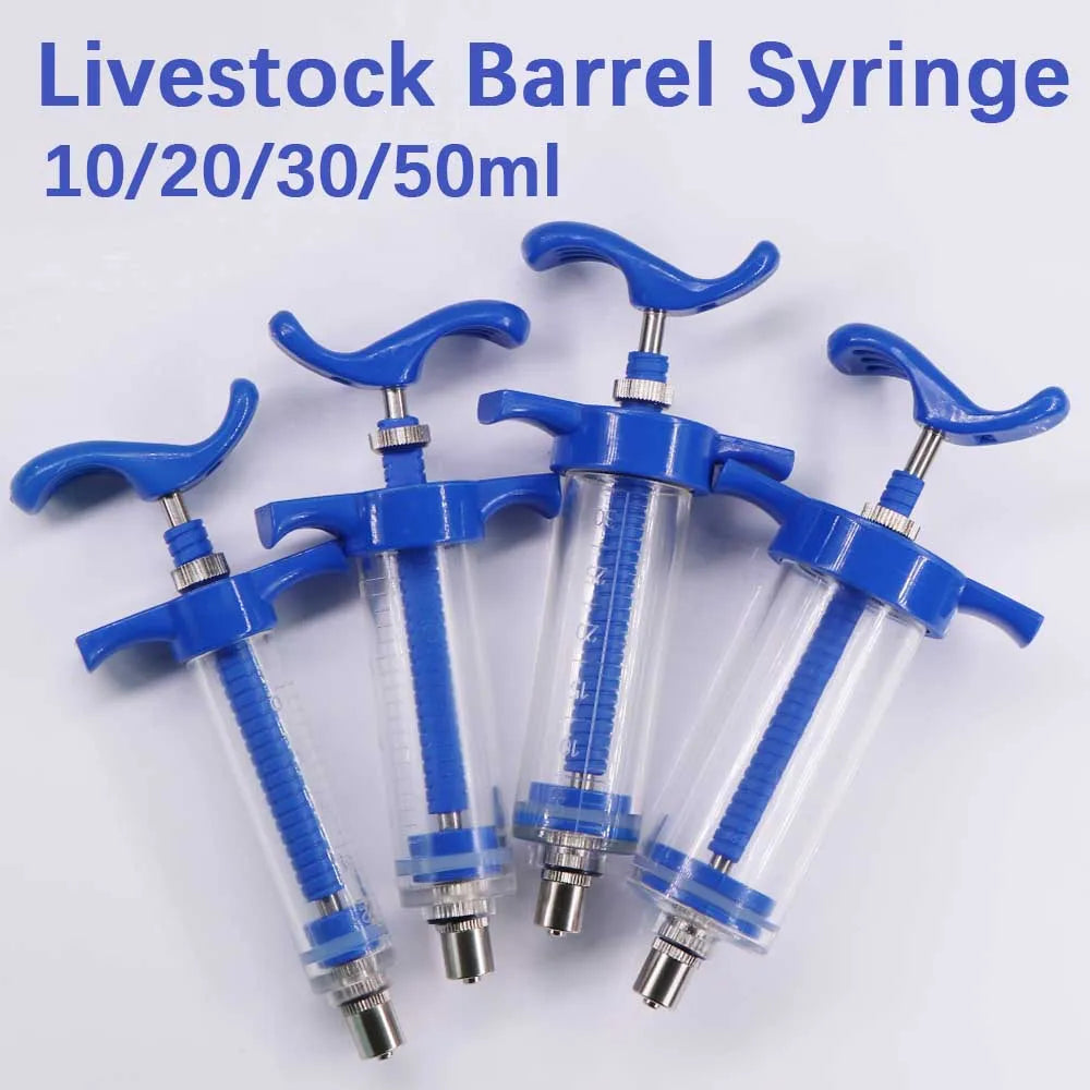 10/20/30/50ml Veterinary Tool Pinhead Syringe Adjustable Dose 304