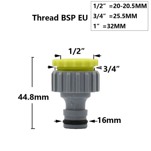 Garden Hose Quick Connector 1/2 3/4 1 Inch Pipe Coupler Stop Water