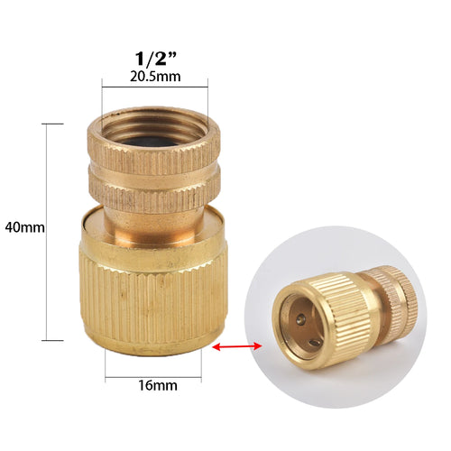 1/2 3/4"  Thread Quick Connector Brass Garden Watering Adapter Drip