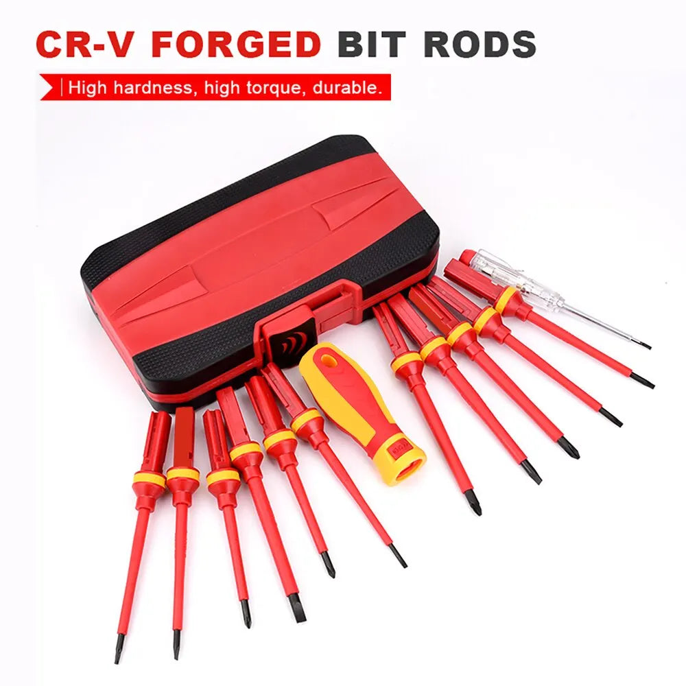 13PCS Insulated Screwdriver Household Circuit Tool Insulated Isolated